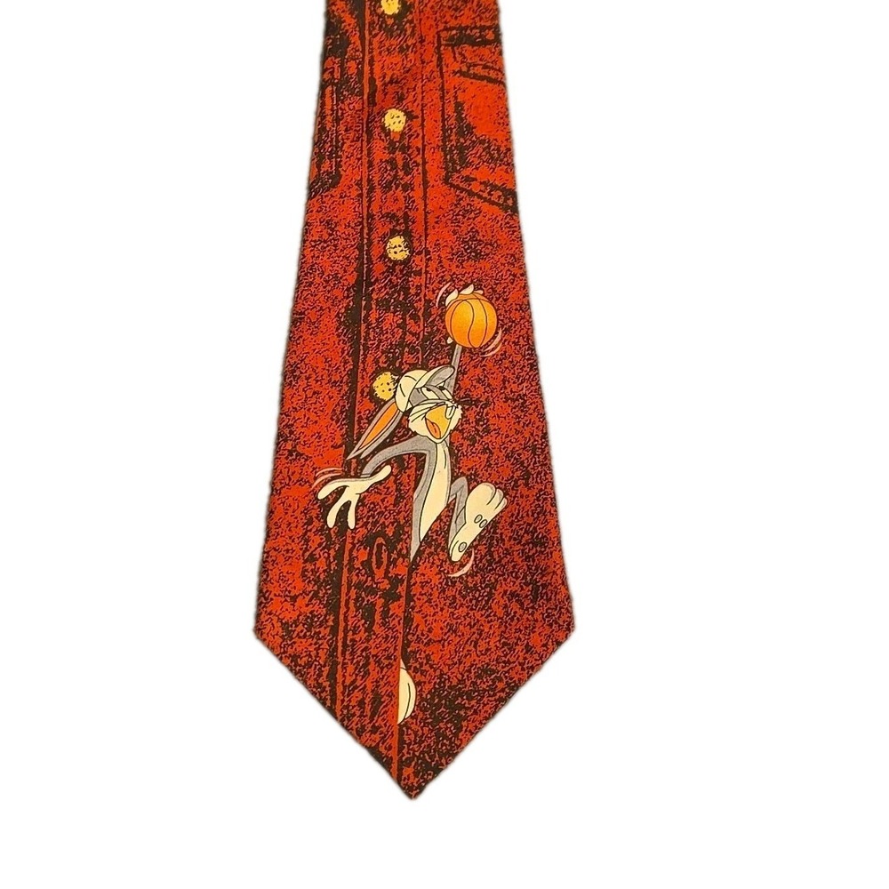 1993 Bugs Bunny Basketball Tie Looney Tunes Mania Novelty Silk 90s